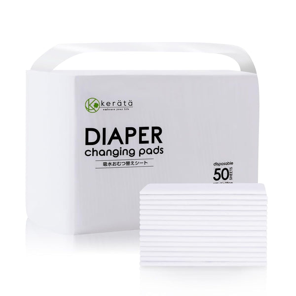 Disposable Changing Pads for Baby, 50 Pack Waterproof Disposable Underpads, Ultra Absorbent Diaper Changing Mat 13 x 18