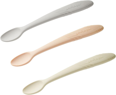 PandaEar 5 Pack Silicone Baby Spoons, Self Feeding 4-6 Months, Gentle for Baby Led Weaning, BPA-Free