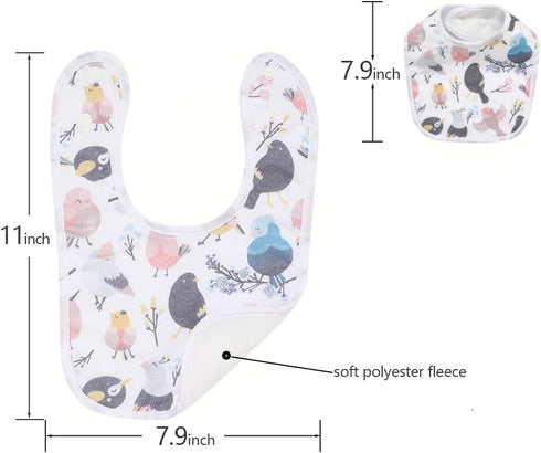 Gelisite 7 Pack Baby Cotton Absorbent Bibs for Drooling Teething