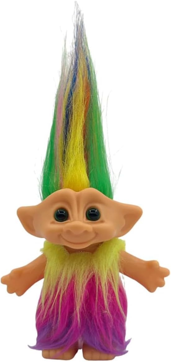 Vintage Troll Dolls Chromatic Adorable for Collections, School Project, Arts and Crafts, Party Favors - 7.5" Tall