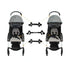 Twin Stroller Connector Side by Side, Universal Stable Baby Stroller Pushchair Connectors Detachable Adjustable Two