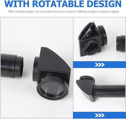 Totority Adjustable Periscope Outside Toys, Plastic Mirror for Physics Optics Experiment, Detachable Black Turnicate Kit