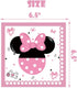 80 Pcs Pink Minnie 3rd Birthday Party Tableware - Wild Three Paper Plates, Napkins, Forks for Girls' Birthday