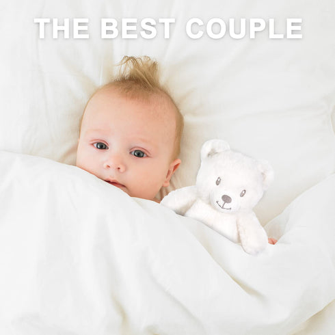 16 Inch Bear Security Blanket Soft Baby Lovey Fluffy Blanket Unisex Lovie Snuggle Toy Baby Bear Stuffed Gift