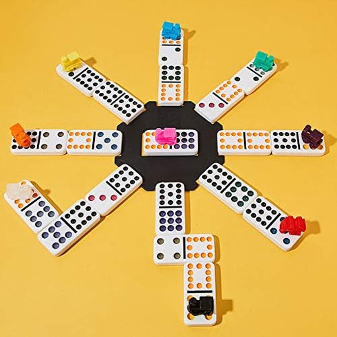 Gejoy 18-Pack Colorful Train Markers for Domino Games