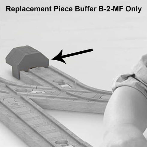 THOMAS & FRIENDS Replacement Part for Wooden Railway Expansion Clackety Track Pack - HDX06 ~ Buffer B-2-MF Gray