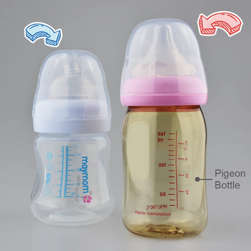 Maymom Dome Caps for Lansino Wide-Mouth Collar Ring, Compatible with Lansinoh Bottle Top