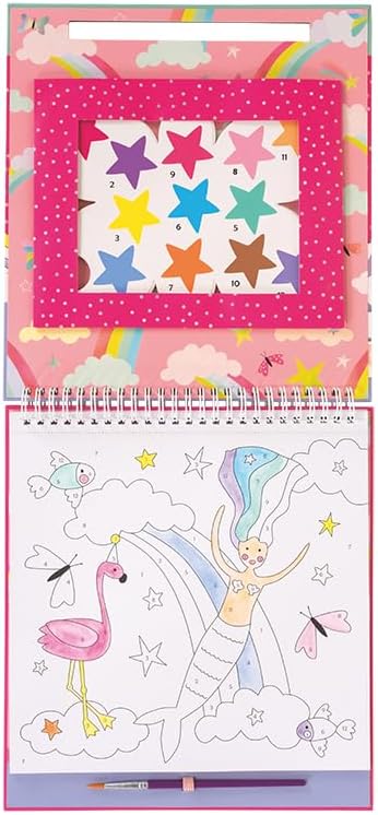 Floss and Rock Paint by Numbers, Fantasy, 10.6-inches Length, Educational Activities for Kids, 48P5996