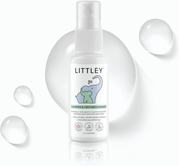 Littley Pacifier&Teether Cleaner | AlcoholFree HOCl Spray for Baby Pacifiers, Teethers, Bottles&HighTouch