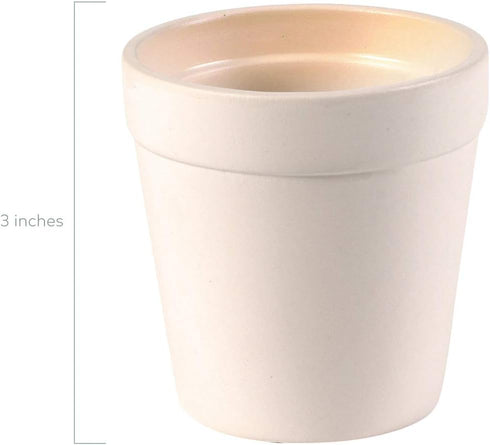 Set 12 3 Inch Fun Express Mini Flower Pots Ceramic of - Unpainted White Plant Pots Ready to Paint | DIY Ceramic