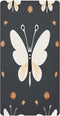 Bseiialft White Butterflies Flowers Crib Sheets for Boys Girls Soft and Breathable Cotton