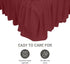 MD Home Decore 100% 28x52, 14" Crib Bed Skirt Dust Ruffle with Split Corners, Cotton, Burgundy Nursery Crib Skirt