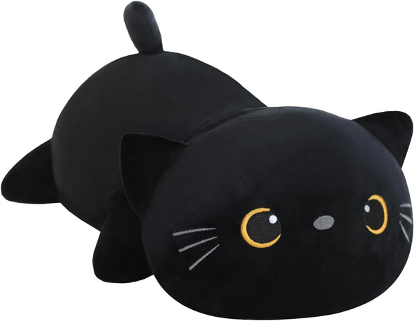 SQEQE Weighted Black Cat Plush, Weighted Black Cat Stuffed Animal, Cute Plushies