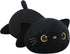 SQEQE Weighted Black Cat Plush, Weighted Black Cat Stuffed Animal, Cute Plushies