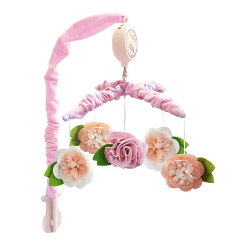 MOVEBO - Handmade Hot-Air Balloon Crib Mobile for Baby (Pink Flower)