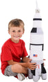 Adventure Planet 26 (1 Soft Saturn Rocket Plush Toy Pc.) Colorful Printed Space Rocket Plush Great Gift for Kids, Prize