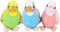 3 Pcs Budgerigar Plush Toy, 5.5 inches, Parakeet Plush Toy, Budgie Soft