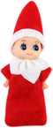 WULEEUPER Tiny Baby Elf Doll | Christmas Miniature Elf Doll | Xmas Decoration Gift (Red Boy)