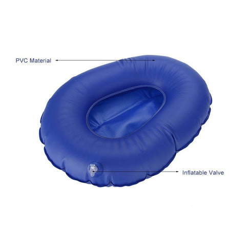 Sonew Professional Air Inflatable Potty Blue Seat Cushion, Portable Foldable Back Cushion