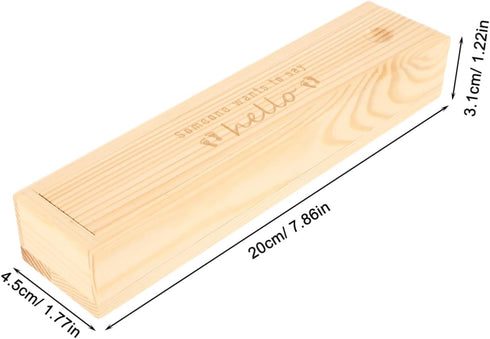 Cabilock Wooden Pregnancy Test Keepsake Box Elegant Lidded Announcement Case for Newborn Memories Storage for Mementos