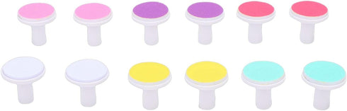 GEERYZHE 12 Trimmer PCS Baby Nail File Pads - Electric Nail Replacement Heads with Fine & Coarse Grits for Newborns