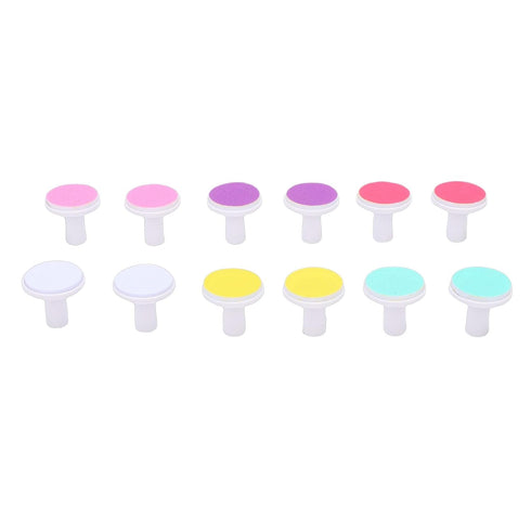 Generic 12 Trimming, 1 12 Baby Nail Grinder Heads, Replacement Pads, Color Coded Pads for Age Specific Use, ABS