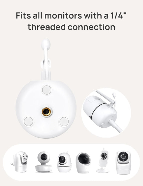Dr.Care Baby Monitor Mount, Universal Adjustable Baby Camera Holder Clip Mount, Compatible with All Baby Monitor