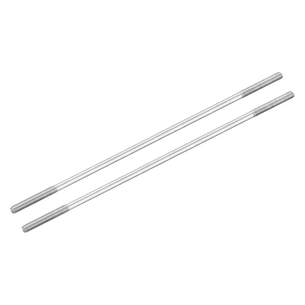 MECCANIXITY 304 Stainless Steel Threaded Tie Push Rods - Pack of 2 for DIY RC Car, Boat, Airplane Models