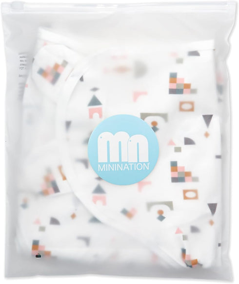 Infant Baby Swaddle Blanket, Safe Infant Sleep Zip Swaddle (ToyBlock Print Sleepsack 1PACK) by minination