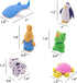 3 otters 50PCS Animal Pencil Erasers, Cute Desk Pets for Kids Classroom, Party Favors for Back to School