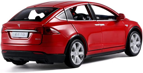 1/32 Model x Metal Die Casting Toy Car - Pull Back Car Toy with Sound and Lights for Ages 3-12 (Red)