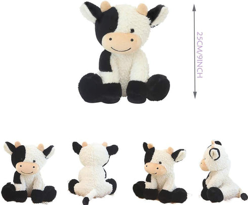 CHELEI2019 9" Cow Stuffed Animals, Soft Cuddly Plush Stuffed Animal Toy for Kids