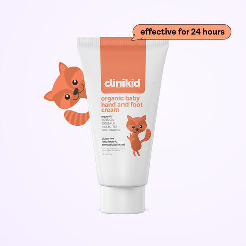 Clinikid 2.65 Oz (1) Organic Baby Hand & Foot Cream, Soothes and Nourishes Dry Skin