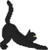 Set, 3D Kit,999 KLJM-05 Larcele Cat Micro Building Blocks Animal DIY Mini Building Toy Bricks Pieces (Black Cat)