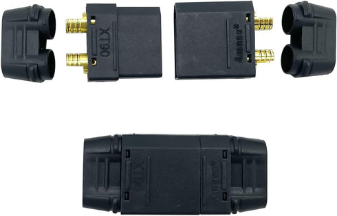 5Pair Black Amass XT90 XT-90 Male Female Bullet Connectors Power Plug with Heat Shrink for RC Lipo Battery