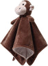 CREVENT Cozy Plush Baby Security Blanket Loveys for Baby Boys with Animal Face, Baby Shower/Birthday Gifts (Brown