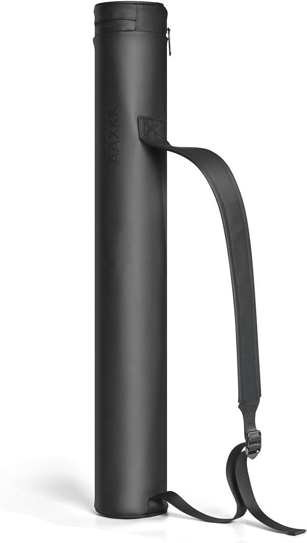 Waterproof PU Tube Carrying Soft Bag - Flexible Cylinder Storage for Mahjong