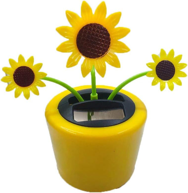 Solar Dancing Flower Sunflower, Solar Powered Swinging Toy for Windowsill, Car Dashboard, Home Decor