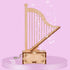 ibasenice Wooden Harp Model, 2 Pcs Box 3D Puzzles for Kids, DIY Music Box Ornament