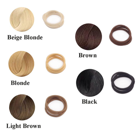 Baby Girls Hair Ties - No-Metal Hair Elastics Ponytail Holders (2 mm x 2.5 cm, Black)