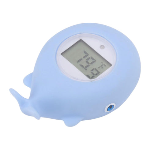 Hamwesh Baby Bath Thermometer, Whale Shaped Floating Water Thermometer with LCD Display and Silent Alarm for Newborn