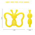 Baby Teething Toys, Butterfly Design Teether Pain Relief Toy for Newborn Babies, Freezer Safe Neutral Shower Gift, Soft