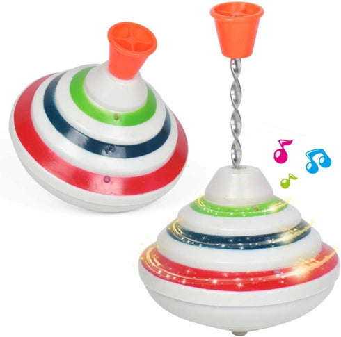 PATKAW Spinning Top, LED Gyroscope Music Toy, Flashing Spinning Tops for Kids Birthday Party Supplies
