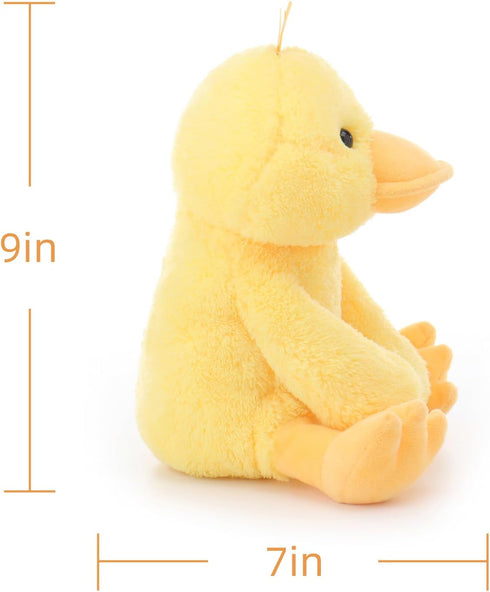 Plush Velvet Duck Stuffed Animal, Apricot Lamb Toys, Soft Cuddly, Perfect for Child, 9 Inches