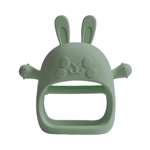 Generic 12x12x4.5cm, 6-12 Children Teething Toy, Soft Flexible Texture, Gum Massager, Care Accessories, Adorable Bunny