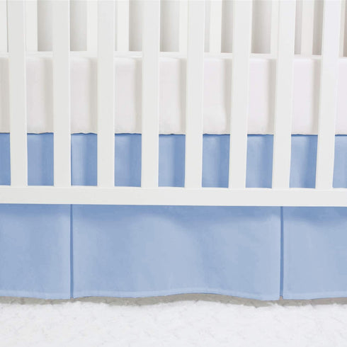 Linens Limited 100% 800 Count (28" 52") 14" Box Pleated Crib Bed Skirt Premium Cotton Thread Nursery Crib Toddler