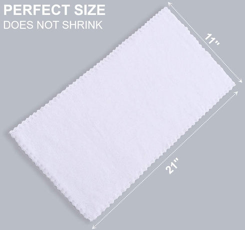 20 Pack 20" 10" Set(White) Large Burp Cloths for Baby - by Ultra Absorbent Burping Cloth, Hand Washcloths, Newborn