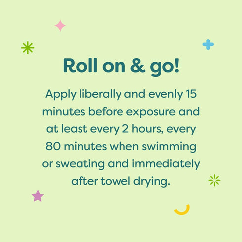 Babyganics SPF 50 Kids Mineral Sunscreen Roller Ball, 3 oz - Totally Tropical, UVA UVB Protection, Water Resistant