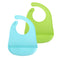 PandaEar 2 Pack Silicone Baby Bibs - Adjustable, Waterproof, Soft, Non Messy for Feeding