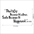 HACASO Don't Cry Bedroom Quote Decals for Home Wall Stickers, Nursery Room Decor